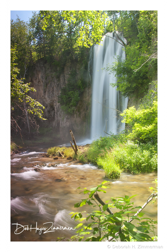 Silky Spearfish Falls in May - ID: 15883321 © Deb. Hayes Zimmerman