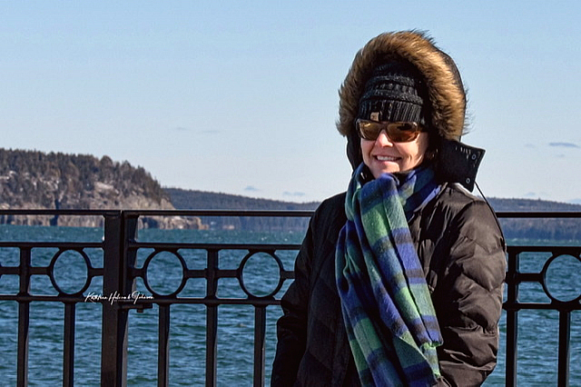 Bar Harbor Pier and Daughter - Dear!