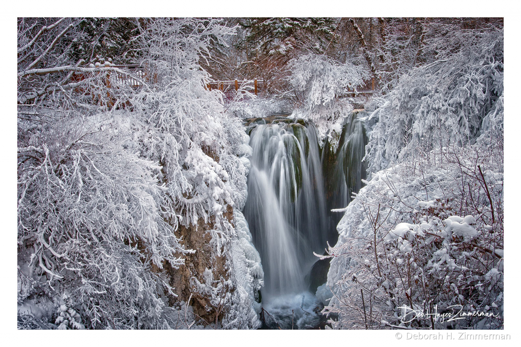 Roughlock Falls in Winter White Lace - ID: 15884038 © Deborah H. Zimmerman