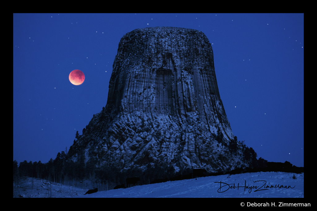 Super Blue Blood Moon @Devil's Tower - ID: 15884046 © Deb. Hayes Zimmerman