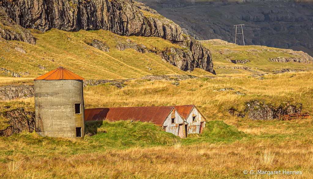 Old barns and Silo