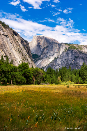 Yosemite-Half Dome with Clouds