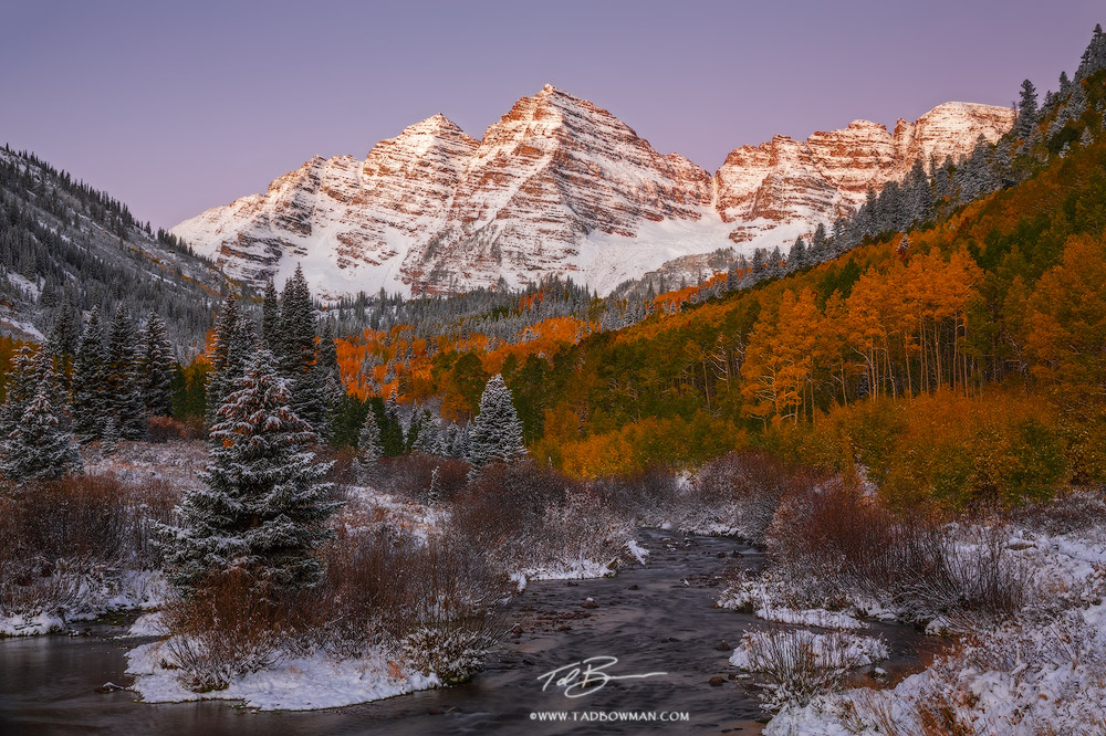 Snowy Maroon Bells