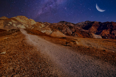 Night Drive In Death Valley