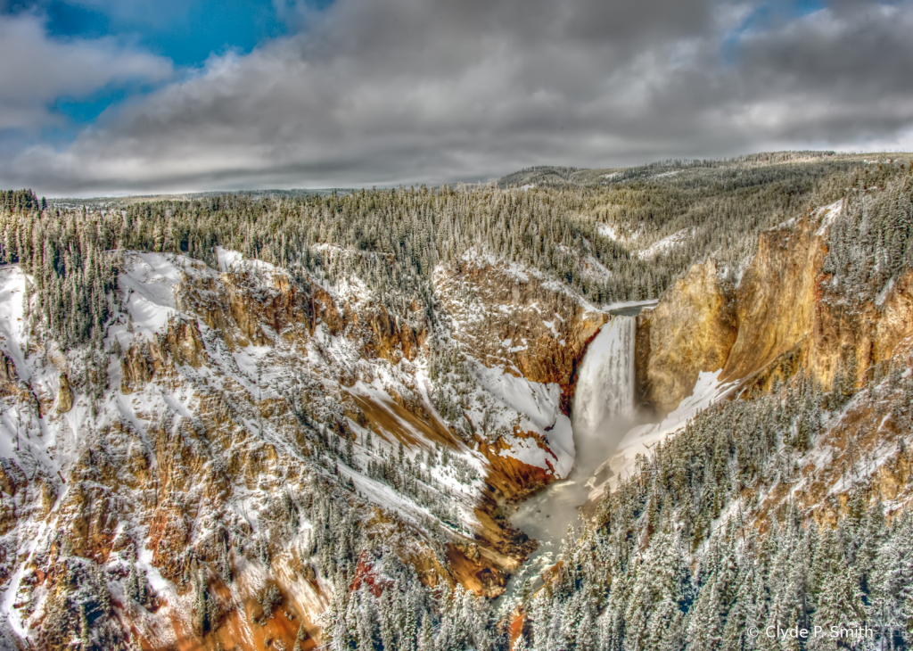 Lower Falls in the Snow - ID: 15930756 © Clyde Smith