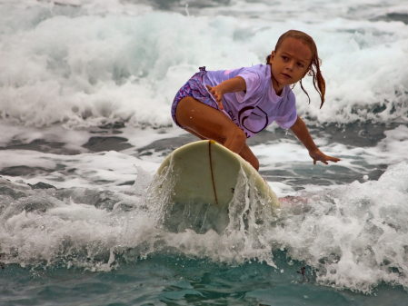 Little Girl.Small Waves