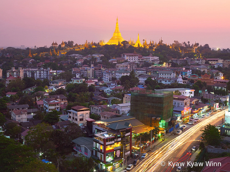 The Famous View of Yangon City