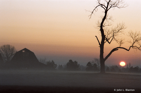 Misty Morning Sunrise