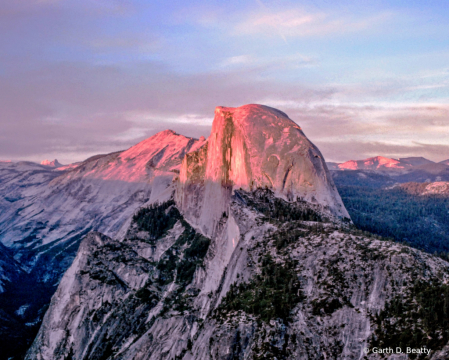 Sun on Half Dome in 2012