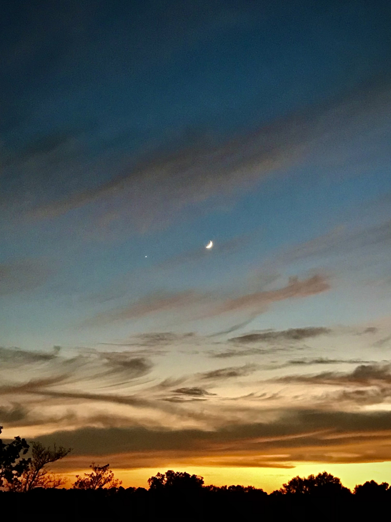 Crescent Moon and Venus - 1