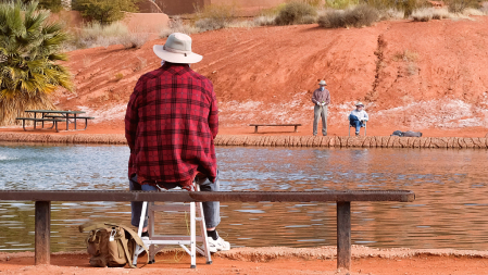 Fishing at the local pond