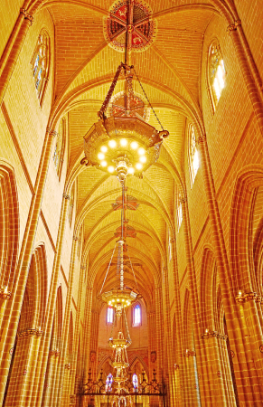 Cathedral Interior. Lines and Curves.