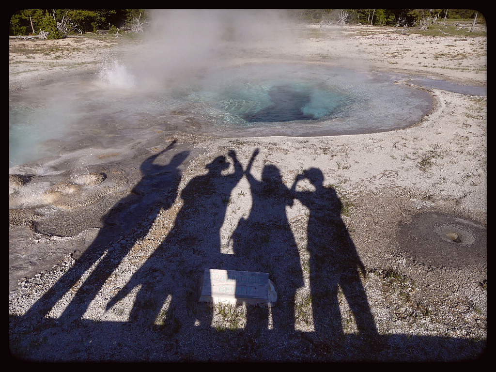 Yellowstone hot geyser.