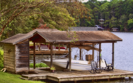 Sitting on the Dock of the Lake