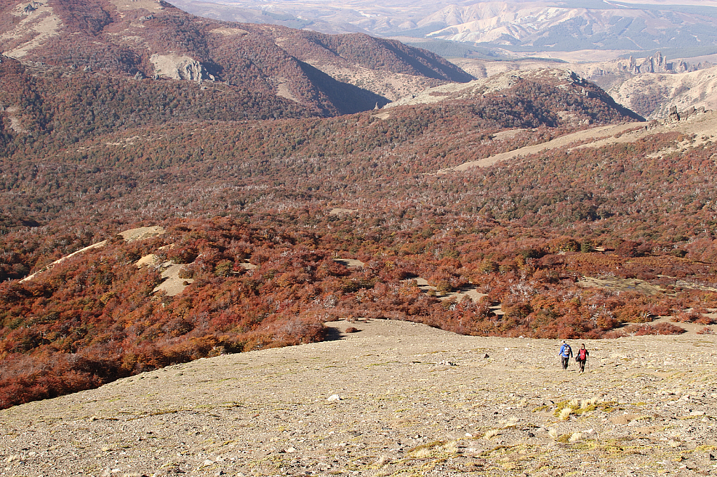 Going down Challhuaco Hill