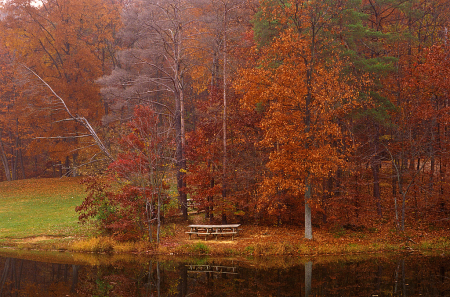Ogle Lake In Fall