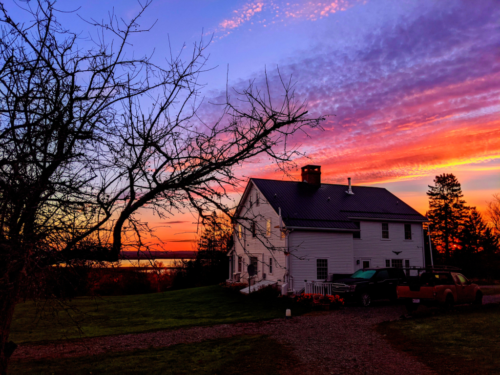 Homestead at sunset 