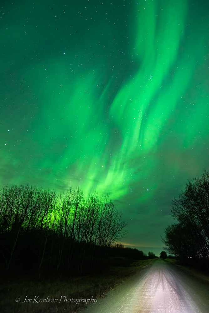 Aurora and Road - ID: 15959698 © Jim D. Knelson