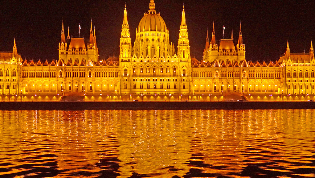 Budapest. The Parliament by night.