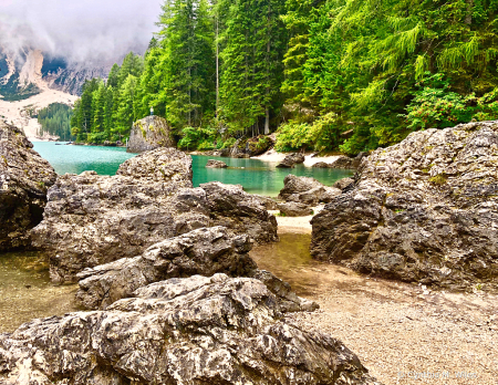 Lago di Braies. The Dolomites 