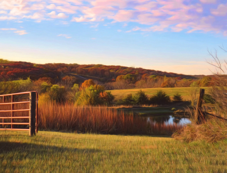 Autumn Farm Pond