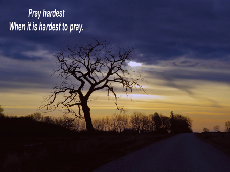 Pray Hardest When It Is Hardest To Pray