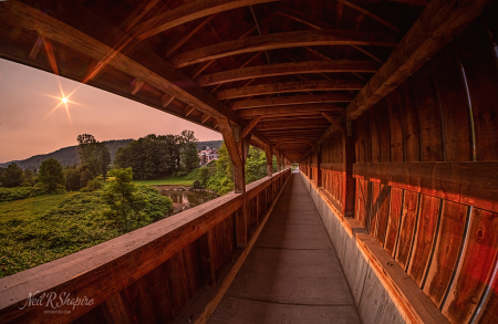 Covered Bridge with a Vermont View