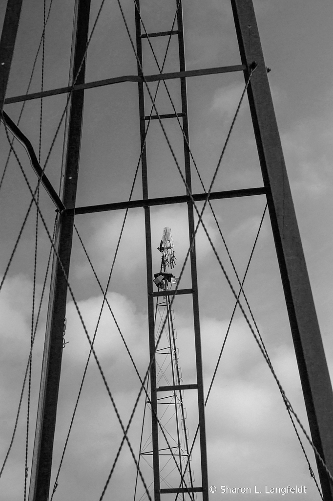 WindmillThroughaWindmillBWsmall - ID: 15978027 © Sharon L. Langfeldt