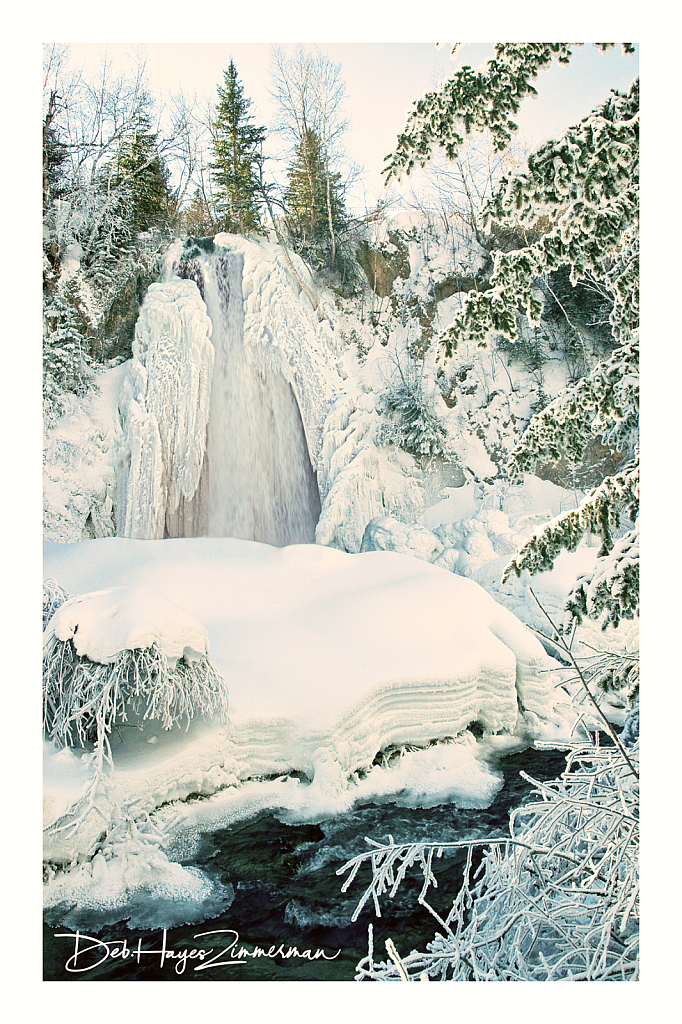 Lil Spearfish Falls Pano at -16F - ID: 15977338 © Deb. Hayes Zimmerman