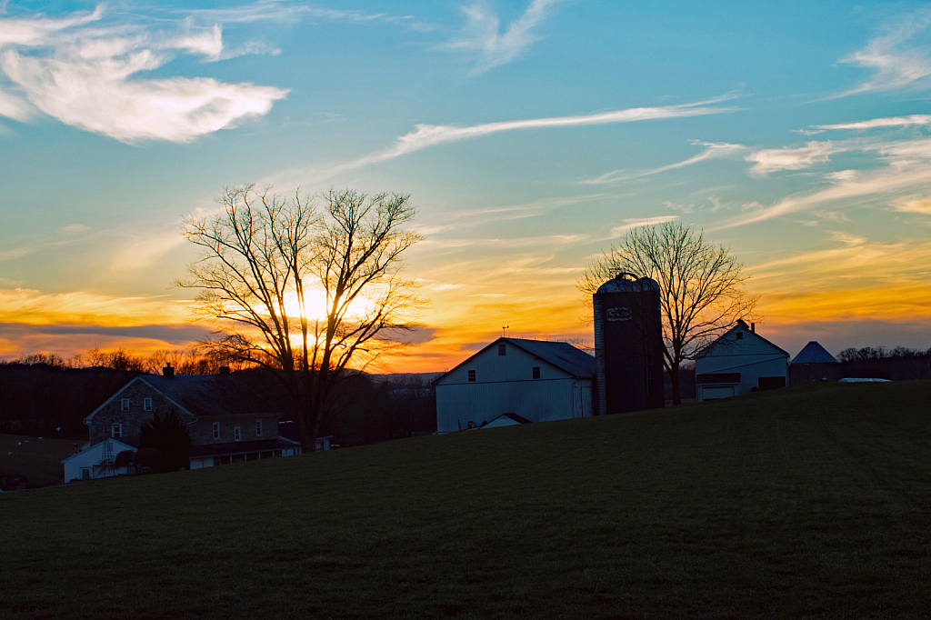 A Sunset at the Amish Farm