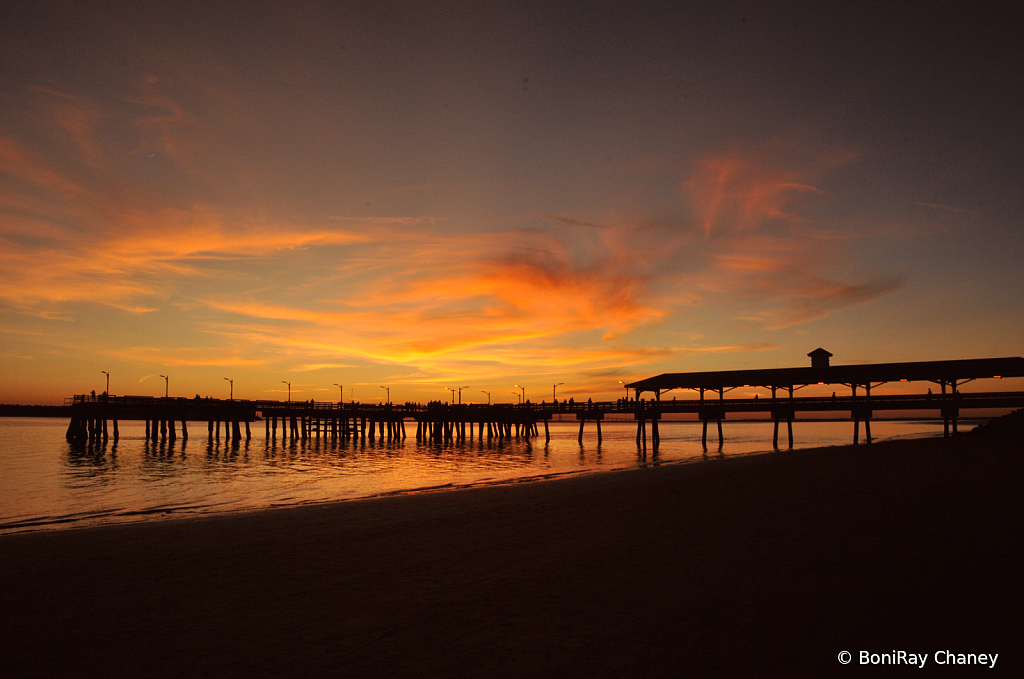 Pier on St Simons island Georgia