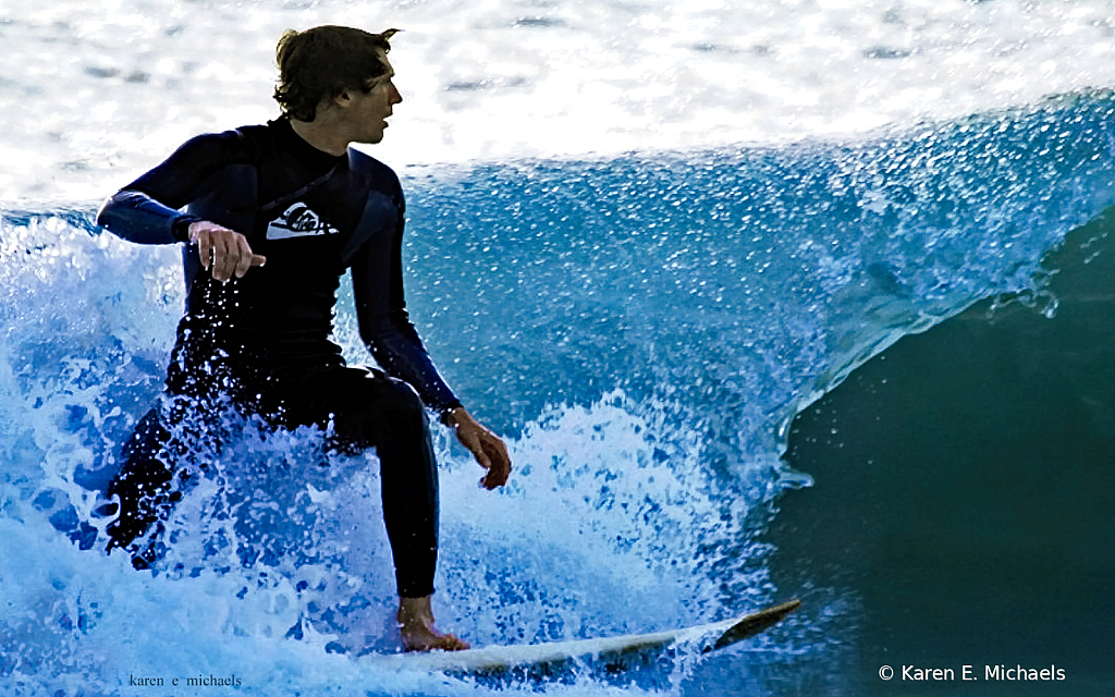 Sunset Surf - ID: 15993576 © Karen E. Michaels