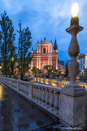 Ljubljana, Slovenia at Twilight