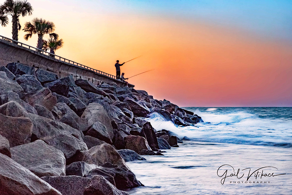 Fishermen at St. Augustine Beach