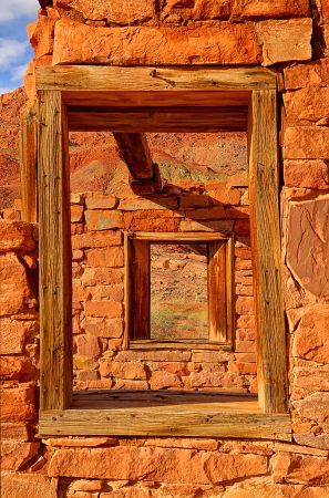 Red Rock Cabin Window