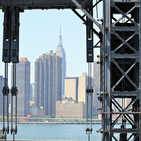 Manhattan viewed through gantry 