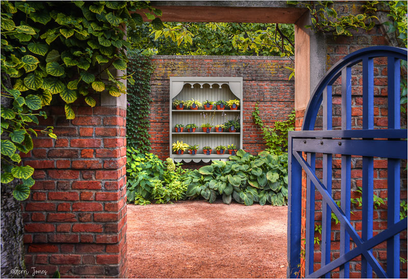 English Walled Garden Framed