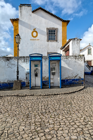 Phone Booths in Obidos, Portugal