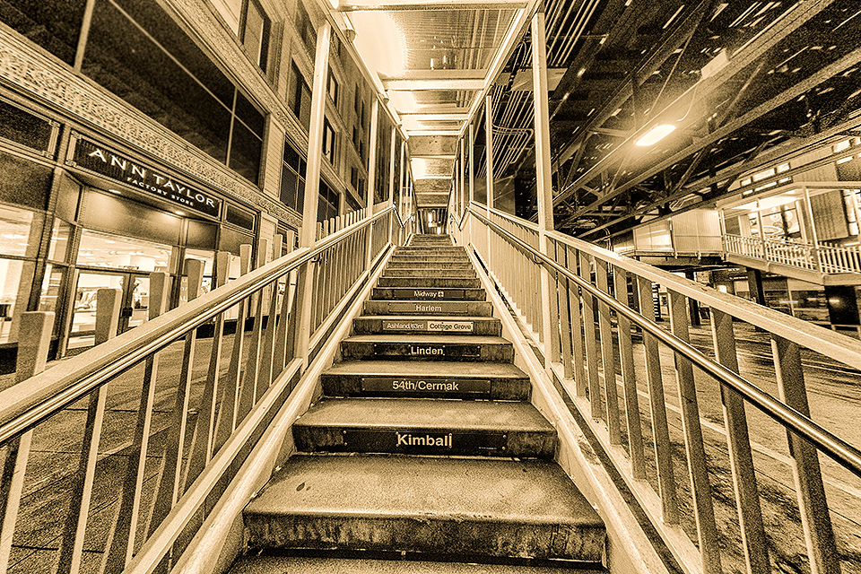 Stairway to Chicago L - ID: 16003154 © John D. Jones