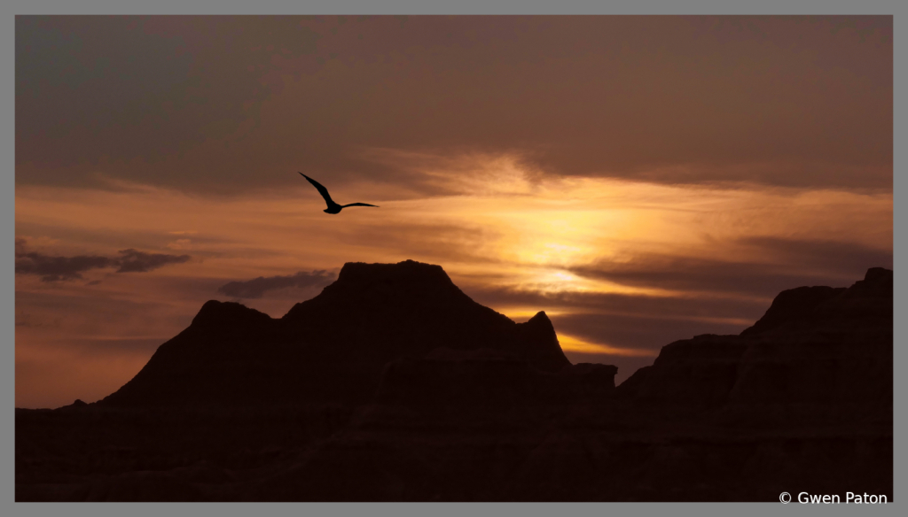 Sunset in the Badlands