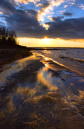 Mud Water And Sunset