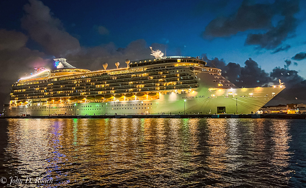 Mariner of the Seas at Night - ID: 16007437 © John D. Roach