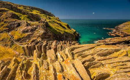 Tintagel Overview, Cornwall UK