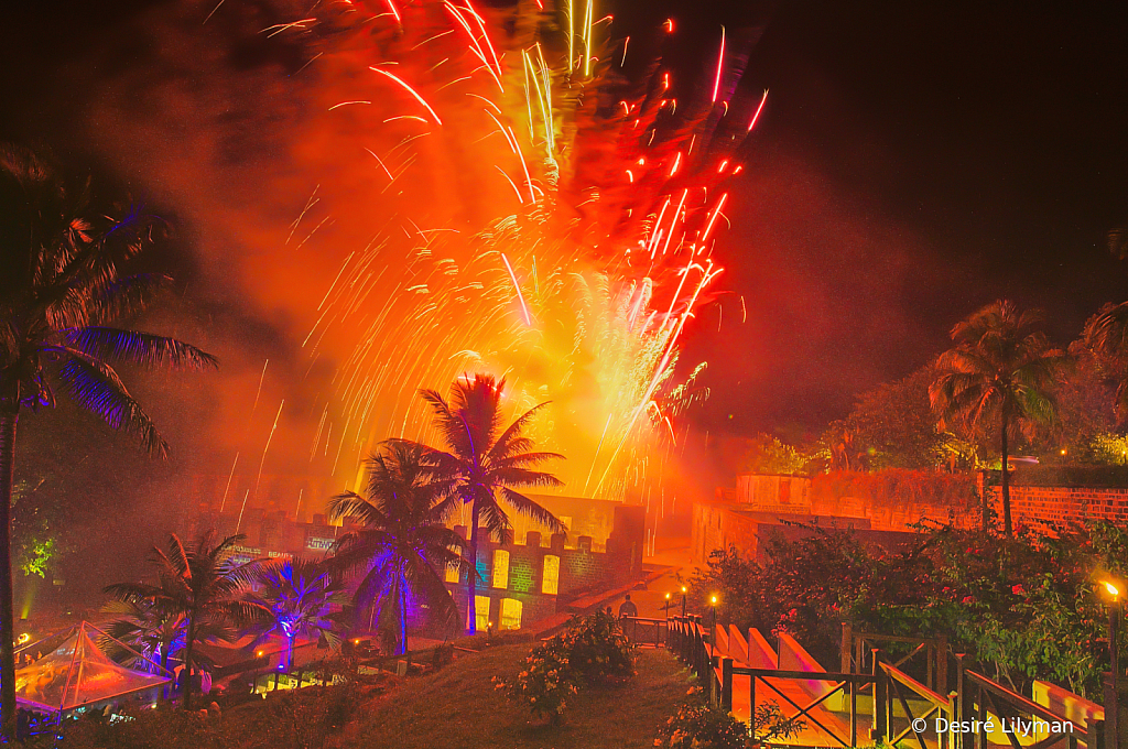 Fireworks in the ruins