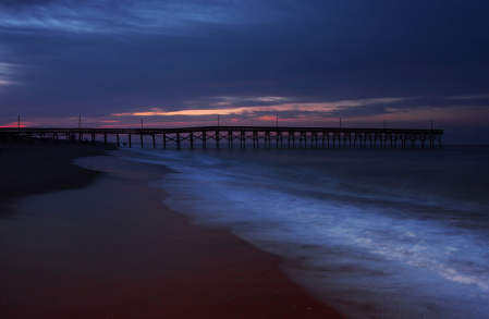 Dark Morning Pier Sunrise