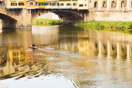On the Arno River in Florence, Italy