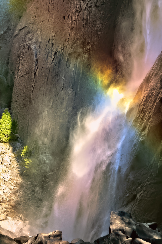 Rainbow Over Waterfall - ID: 16020165 © Kelley J. Heffelfinger