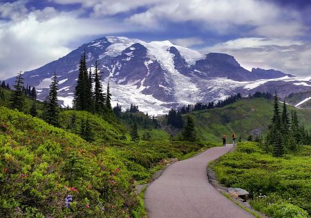 Hiking on Mt. Ranier