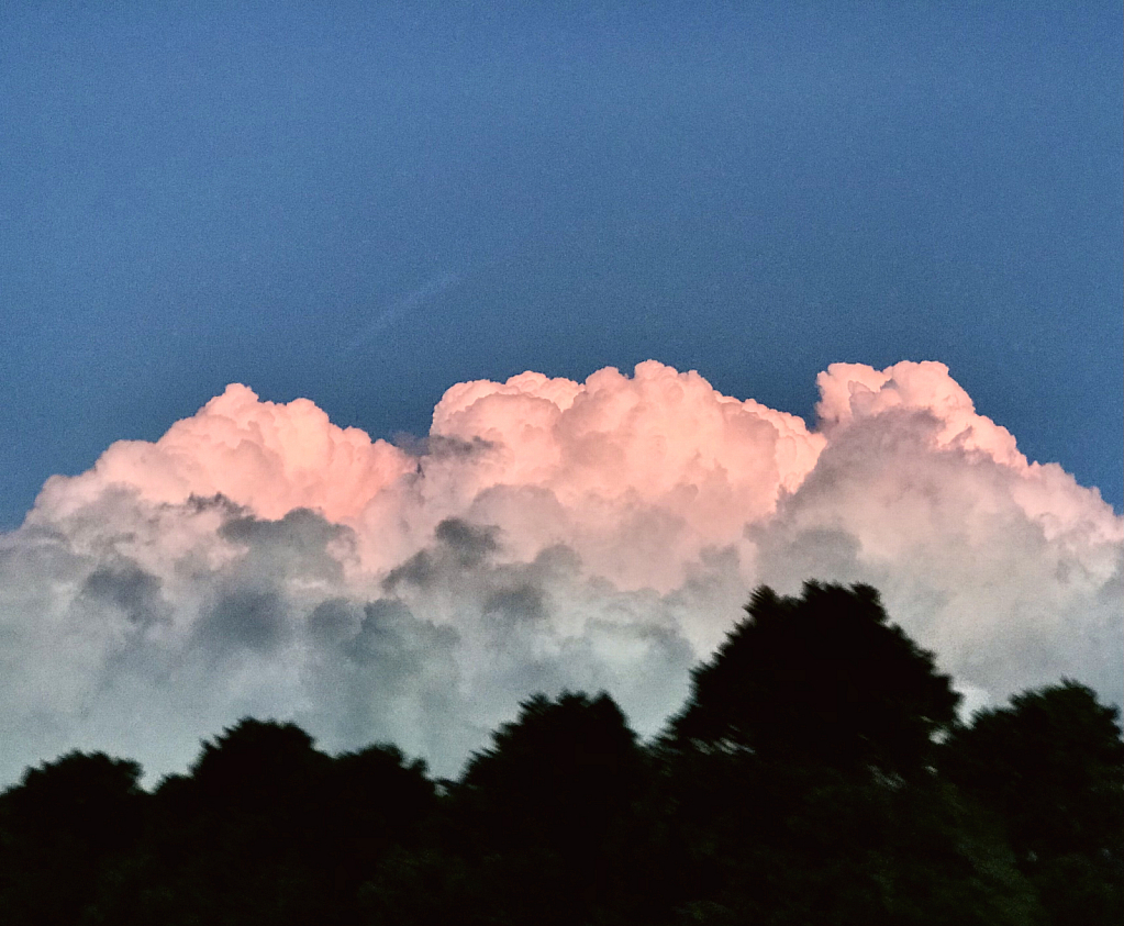 Pink crowned clouds 