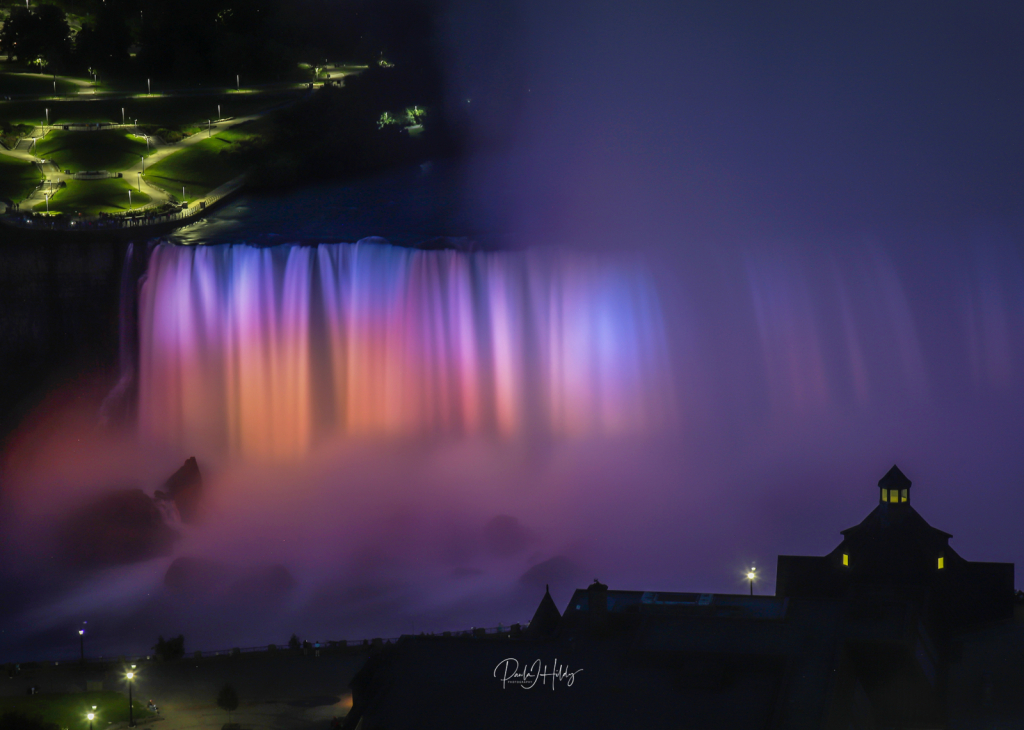 Pink Lights Niagara Falls